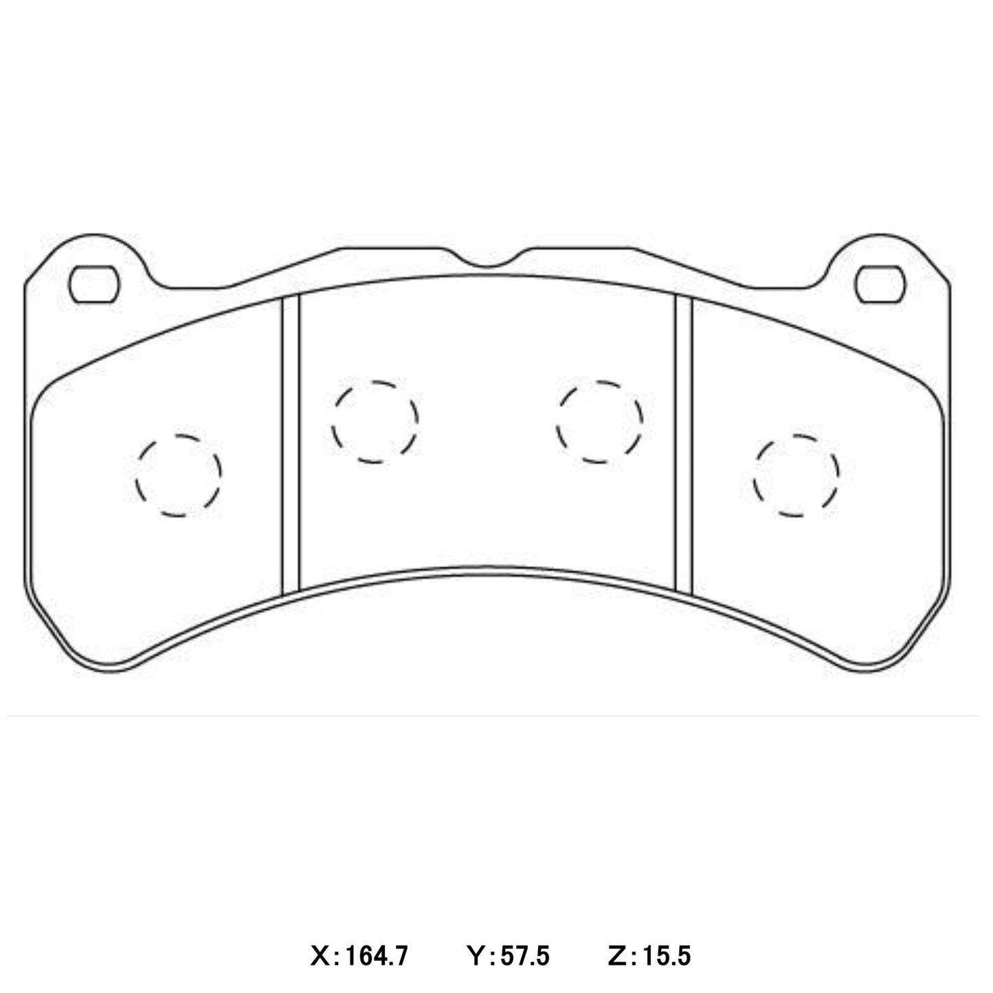 CIRCO Brake Pads Brembo 6pot WRX STI 2018 / Ford FPV Falcon GT / Mercedes CLK55