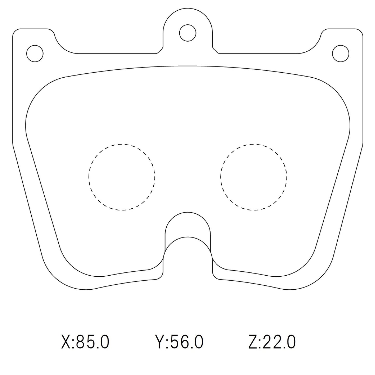CIRCO Brake Pads Brembo 8 pot (8 pads/set) 85mm wide
