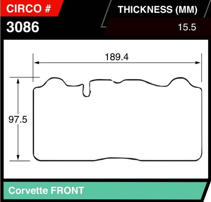 CIRCO Brake Pads Camaro ZL1 Brembo