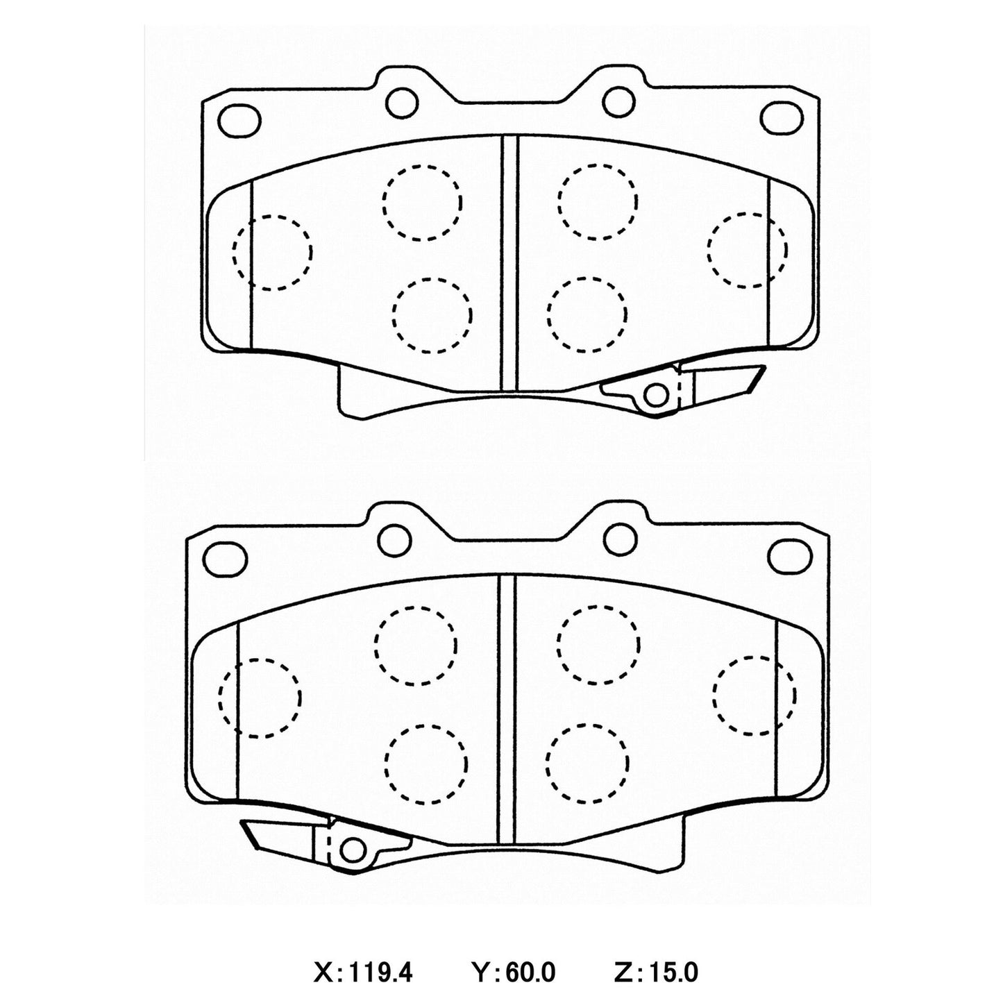 CIRCO SHD 4x4 Heavy Duty Brake Pads Toyota Landcruiser 80 series
