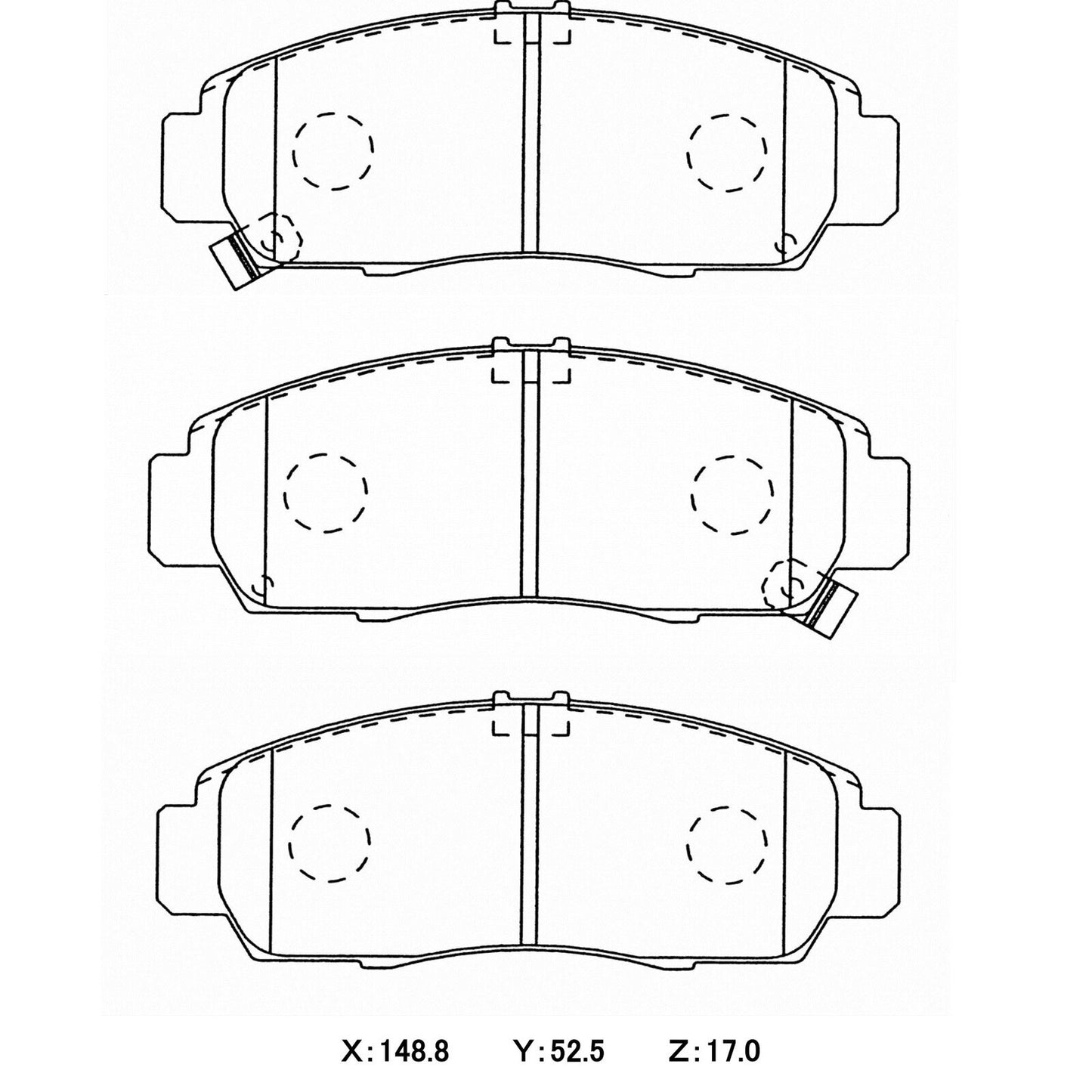 CIRCO / WinmaX Brake Pads HONDA ACCORD CL7 Euro R, CL9