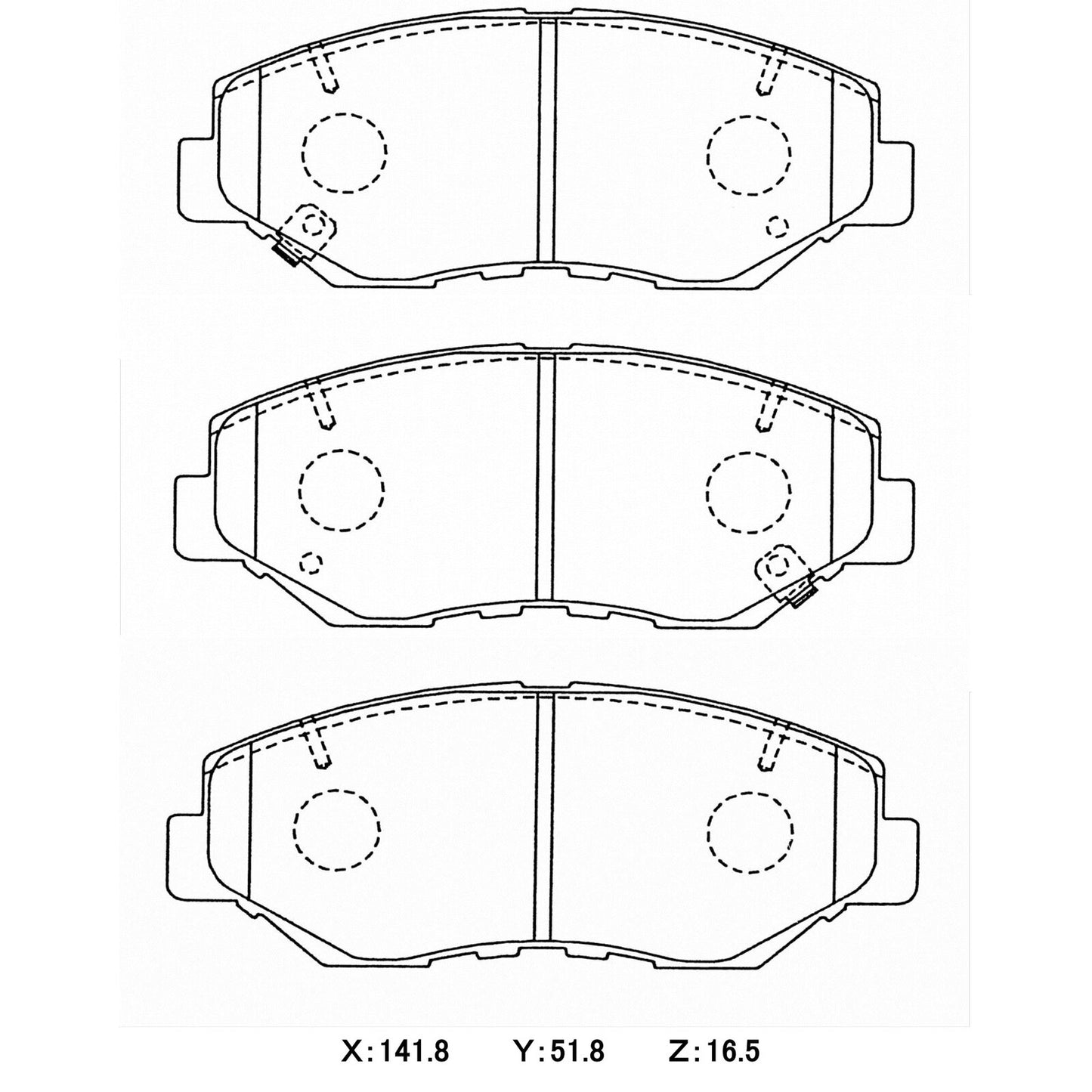 WinmaX W5 Performance Trackday Brake Pads Honda Civic 1.5/1.8 FC/FL1