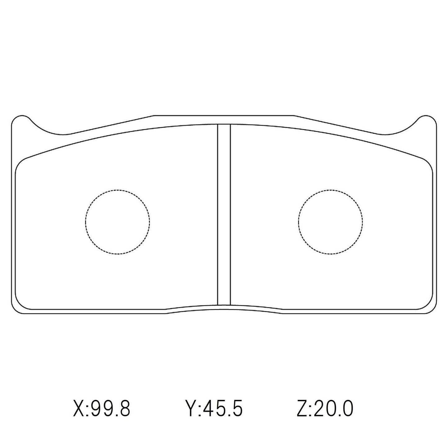 WinmaX Brake Pads Brembo 4pot 99.8mm