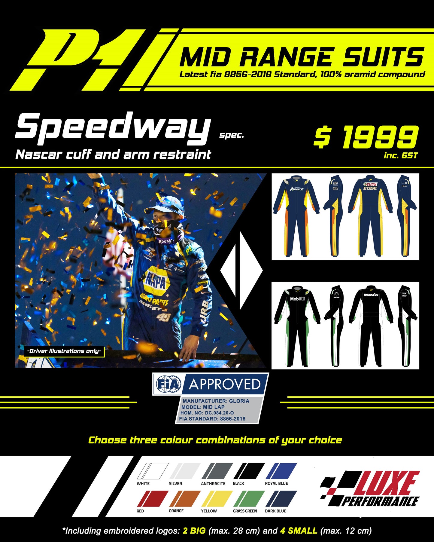 Full Custom - Mid Level - P1 FIA Approved 2 Layer Race Suit