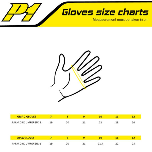 Black P1 FIA Grip Gloves