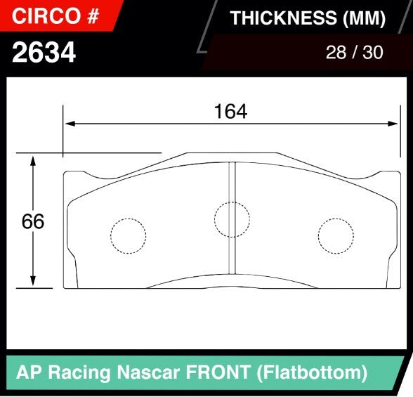 CIRCO Brake Pads AP / Brembo 'Flat Bottom'