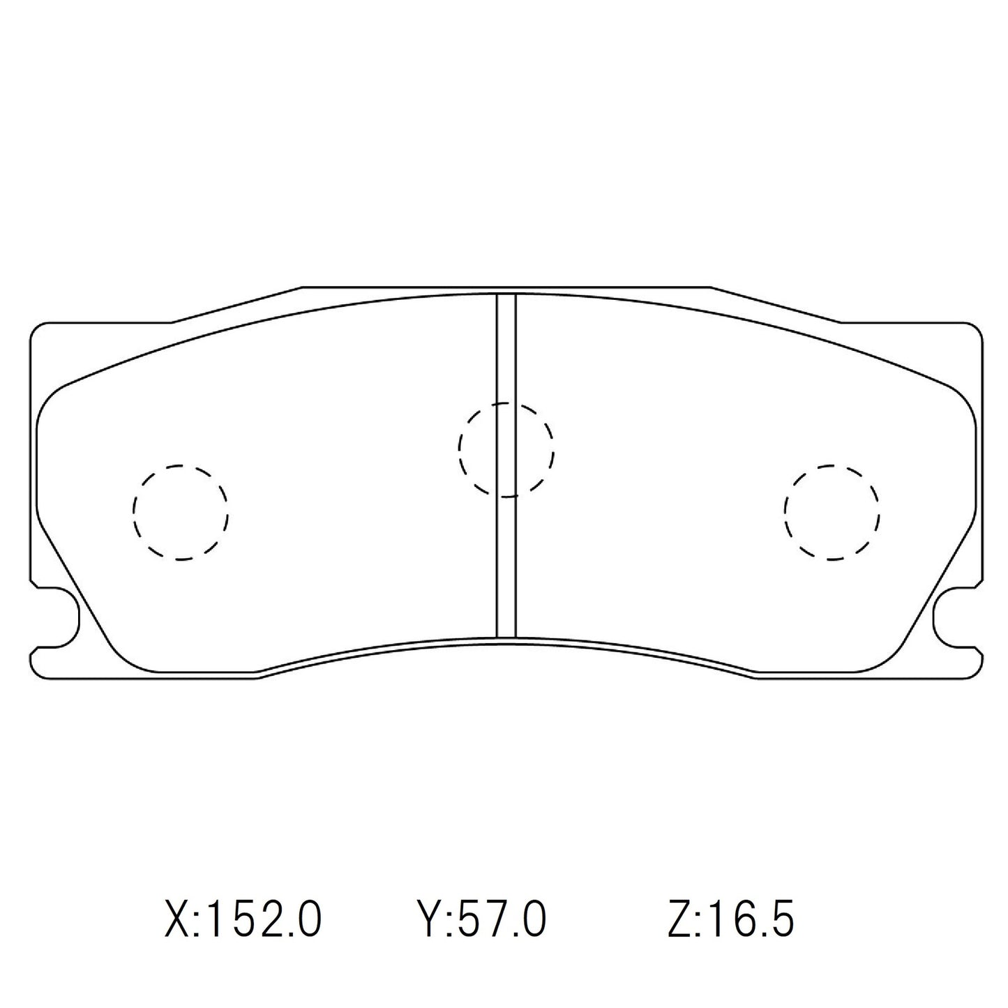 CIRCO Brake Pads Alcon CAR97 Mono6 (with bottom tabs)