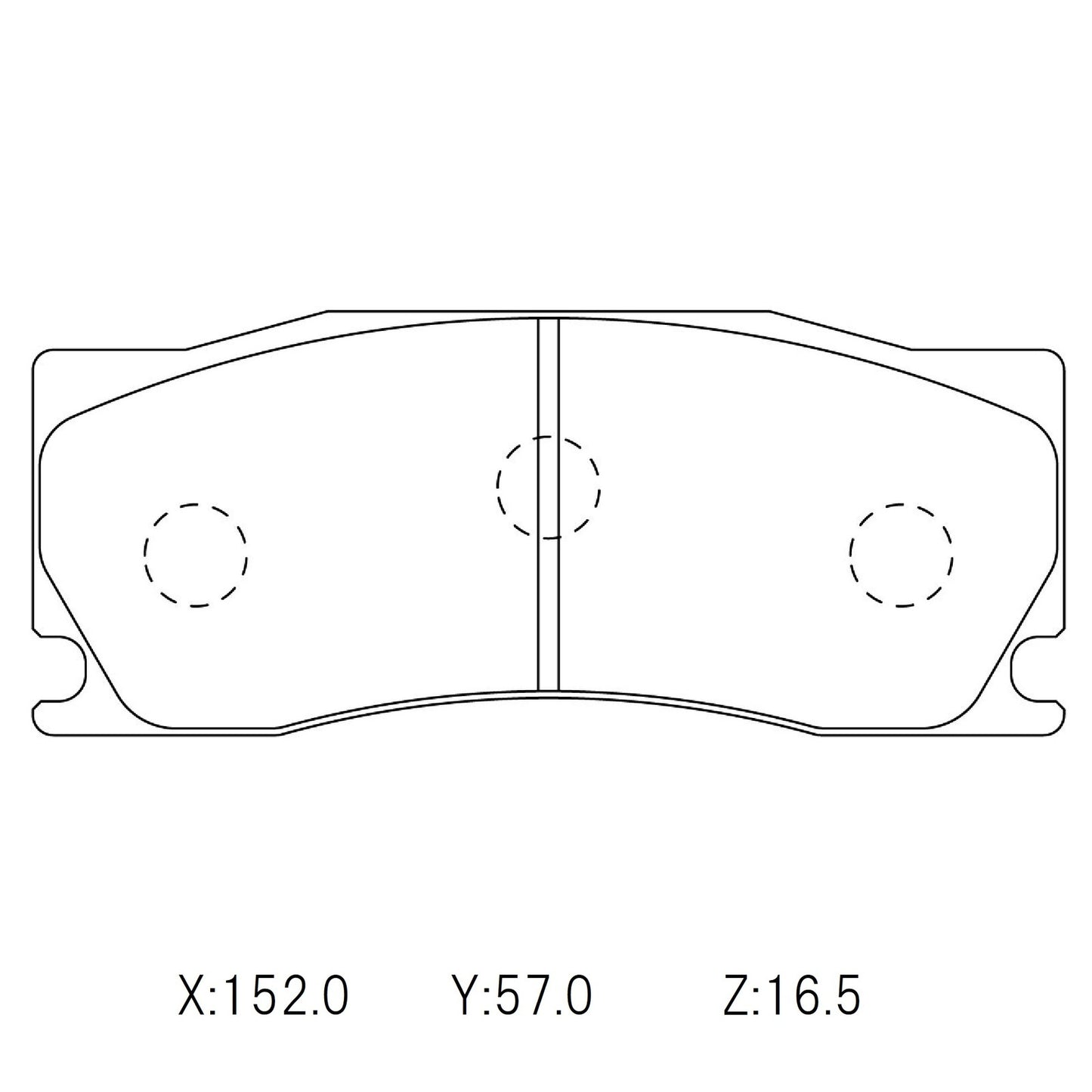 WinmaX Brake Pads Alcon CAR97 Mono6 (with bottom tabs)