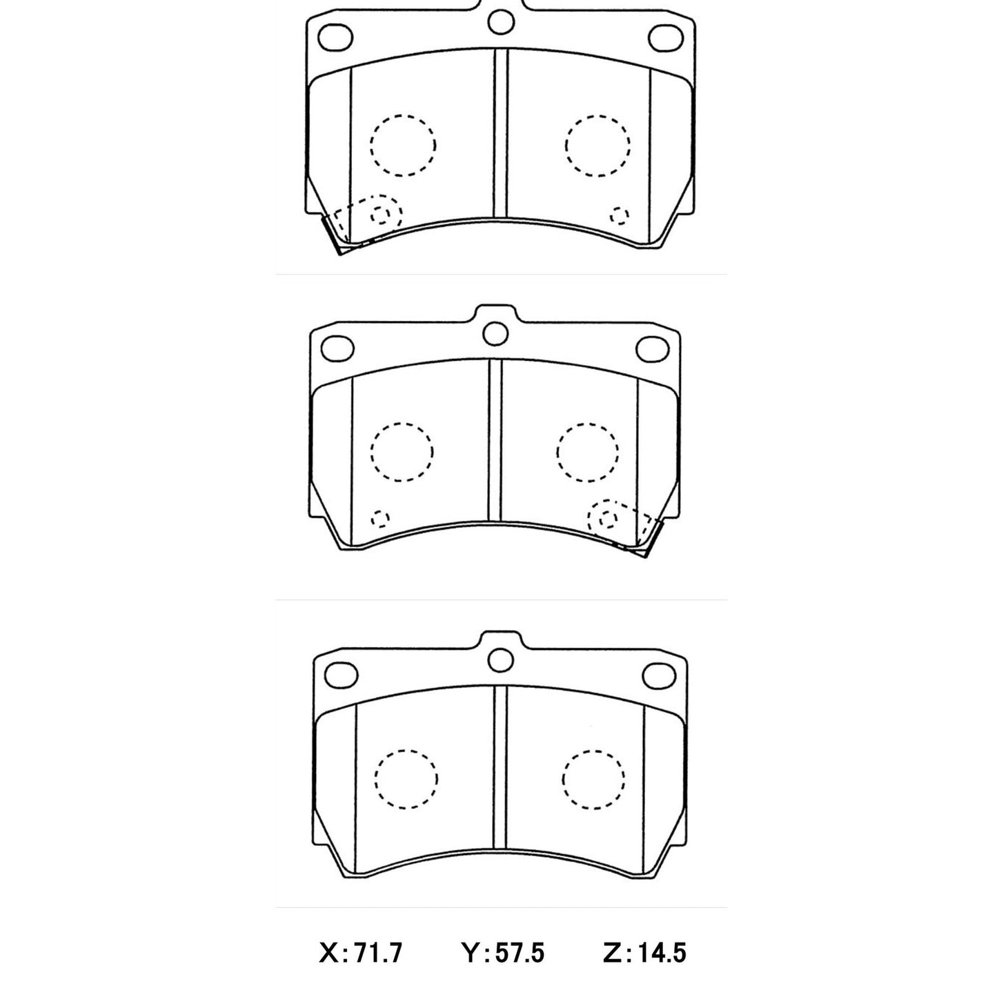 WinmaX Brake Pads Mazda 323 Familia (BF) / Ford Laser (BF, KC, KE)