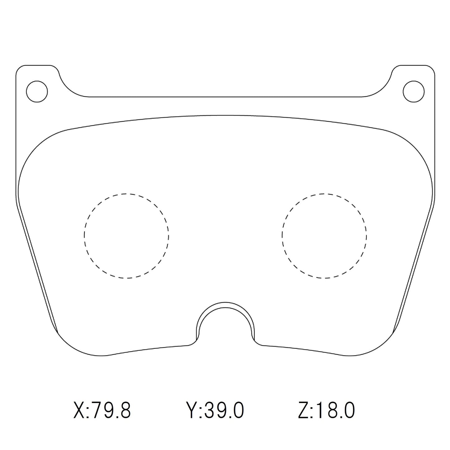WinmaX Brake Pads Brembo (8 pads/set) 80mm wide