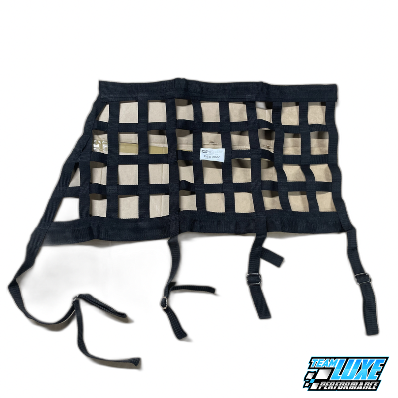 Window net dimensions: top 600mm, bottom 780mm, height 410mm (excluding straps