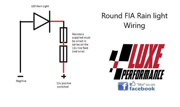 Excel Round FIA Rain Light with holder to suit Hyundai Excel